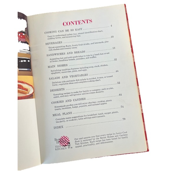 Vintage Better Homes And Gardens Junior Cookbook Hardcover Revised Ed 1977 - Picture 3 of 5